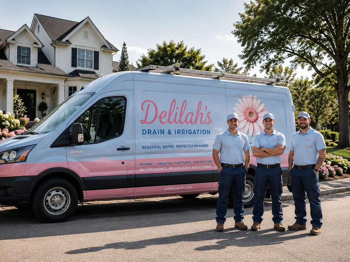 The Delilah's team with their branded van