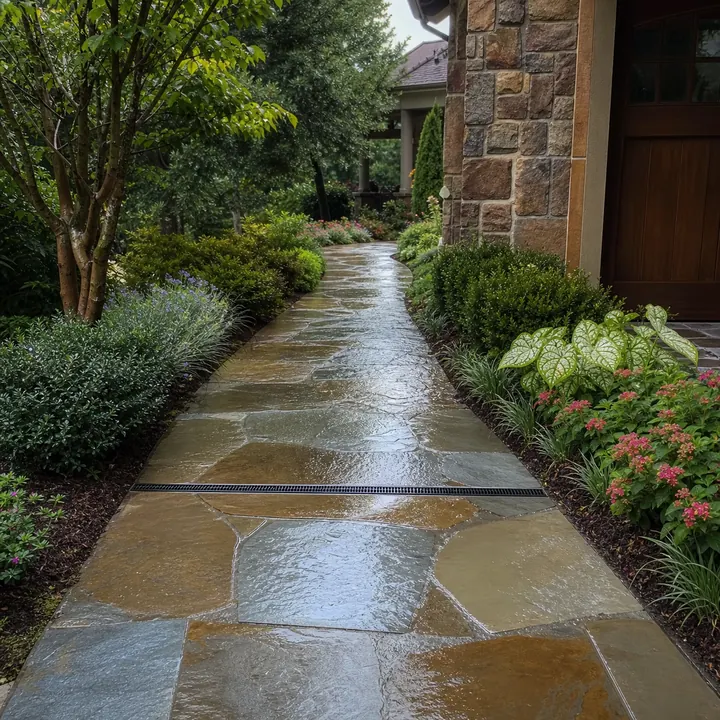 Walkway drainage project